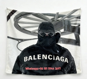 Balenciaga Outdoor Style Print Fleece Throw Blanket BA454